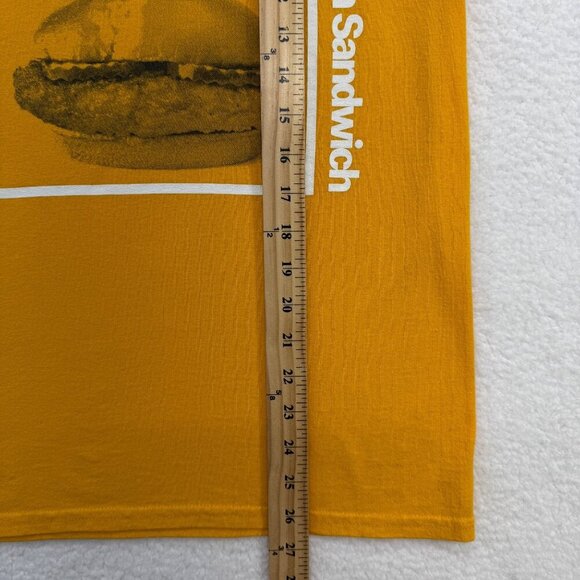 McDonald's Crispy Chicken Sandwich Employee Team Member T-Shirt Yellow Size S? - Picture 7 of 7